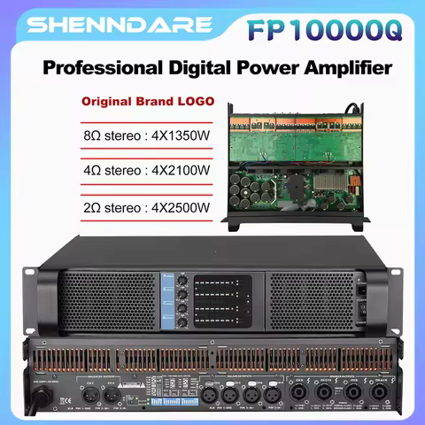Original LOGO FP10000Q 4x1350W 8OHM Professional Digital Power Amplifier 4 Channel TD Class DJ Subwo