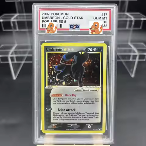 Diy 1pcs/set Pokemon PTCG Psa Umbreon-GOLD STARSelf Control Collect Signature Trading Flash Card Ani