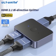 8K60hz HDMI 2 1 Splitter 4K120hz 2 In 1 Out For TV Suitable For Xiaomi Xbox Seriesx PS5 HDMI Cable Monitor 1080P 1 In 2 Out HDMI 2.1 Switcher