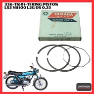 336-11601-11 Yamaha Ls3 Yb100 Yb 100 L2g Os Oversize PistonRing Size 0.25