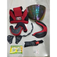 |KYT DJ Maru full set foam + helmet strap + KYT DJ Maru helmet visor