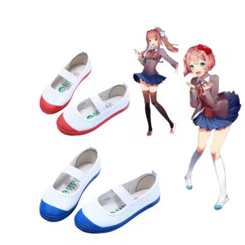 Doki Doki Literature Club Cosplay Shoes Anime Monika Sayori Yuri Natsuki Cosplay Shoes