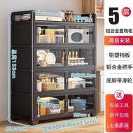 Shuaishi Kitchen Shelf Floor Multi-Layer Storage Cabinet Household Appliances Microwave Oven Bowl Dining Side Locker Chengjun