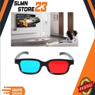 MERAH 3D Glasses Plastic Frame H3 Red 4D Movie HD Filmbiru