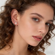 jl* Hoop Twist Earrings for Women Spiral Hoop Twist Earrings Minimalist Spiral Hoop Earrings for Wom