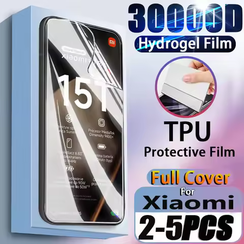 5-2 PCS Hydrogel Film For Xiaomi 15T Pro 14T 15 Ultra Mi 17 Pro Max Redmi 14C Screen Protector Redmi