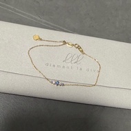 全新18k金 藍寶石 鑽石 手鏈 手鍊