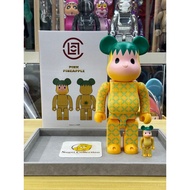 [In Stock] BE@RBRICK x CLOT Exotic Pink Pineapple 100%+400% bearbrick Designed by Edison Chen