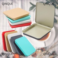QINJUE Tin Box Sealing Tin Box Square Tea Cake Packing Tins Container