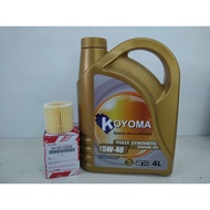 TOYOTA ALTIS 09Y, WISH 09Y, HARRIER 13Y, SIENTA PRIUS 1.8 LEXUS CT 1.8 OIL FILTER+KOYOMA 5W40 FULLY 