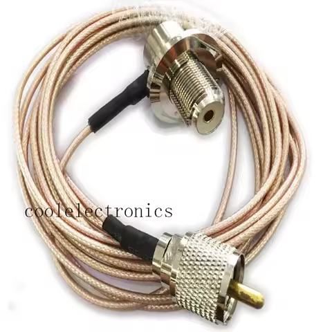 RG316 UHF SO239 Female Right Angle to Long UHF PL259 Male for Car Mobile Radio Antenna 50cm 1m 2m 3m