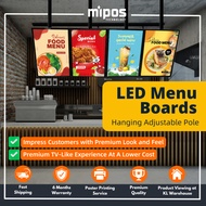 LED Menu Board Display | LED Menu Board Adjustable Pole | LED Lightbox Menu | LED Light Box Signboar