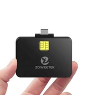 เครื่องอ่านบัตรประชาชนสำหรับมือถือแอนดรอยด์ Type C Smart Card Reader For Android แบรนด์ Zoweetek รับ