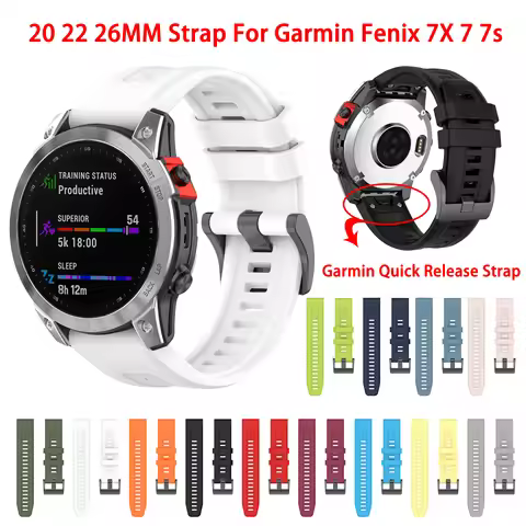 20 22 26mm Smart watch band for Garmin Fenix 7x 7 7s 6x 6 Pro 6s 5x 5 5s plus 3 3HR Smart Watch Stra