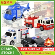 LZD Toddler Trucks Toys for Boys Age 3 4 5 6, Fire Truck Ambulance Car for Boys 1-3 3-5 Years Old, 4 Pack Emergency Vehicle Toy with Light and Sound Christmas Birthday Gifts for Boys &amp; Girls 3-5 Years Old