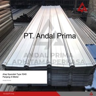 Atap Spandek 0.30mm x 6 Meter Type 1040 - Spandeck Zincalume