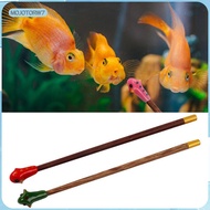 [mojotorw7] Interactive Wooden Betta Fish Training Wand Accessories for Fish Aquariums Tank Decorati