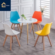 Eames Lounge Chair Dining Chair PU Leather Material & Wood Leg Kerusi Makan Kerusi Pejaba