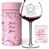 50 Gifts For Her 50th Birthday Gifts, Retro 1975 Year Old Wine Glasses, Ladies 50th Birthday Decorat