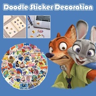Zootopia Self-adhesive Stickers Pvc Cartoon Doodle Sticker Decoration Children's Gifts J0g5