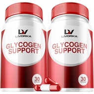 2 Pack - Glycogen Support, Glycogen Control Advanced Formula, Glycogen Capsules, Glycogen Fix with P