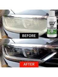 汽車頭燈翻新修復液、燈管清潔劑、大燈泛黃刮痕修復拋光工具組 Hgkj 8