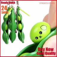 STADAYS  Fidget Toys Decompression Edamame Toys pop it Squishy Squeeze Peas Beans Keychain Cute Stress Rubber Boys Gift