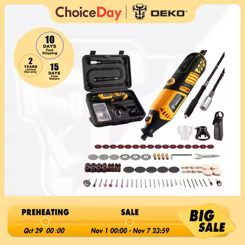 DEKO Rotary Tool Kit Power Hand Rotary Tools Mini for Wood/Metal, Electric Grinder Drill Machine
