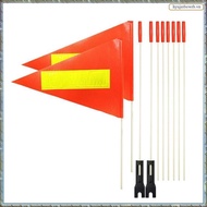 6-Feet Adjustable Bike Safety Flags(2 Pcs) with Pole- Polyester Waterproof Tear-Resistant Flags