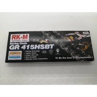 RKM RACING CHAIN GR415HSBT GOLD 415-122L & 132L RK-M CHAIN RK O RING CHAIN