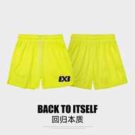 3X3 American Basketball Pants Men Sports Shorts But Knee Quick-Drying Breathable Running Fitness Qua