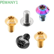 PEWANY1 6pcs Bicycle M5 Brake Disc Screw, T25 Torx Fixing Screws Bike Disc Brake Rotor Bolts, Durable Titanium Ultralight Bicycle Disc Brake Rotor Torx Bolts Cycling Accessories