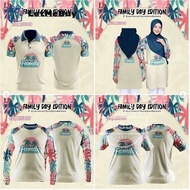 Family Day Edition - Itami's Design MUSAFFD09 Jersey Muslimah Batik Flower Murah T Shirt Labuh plus Size mu Cotton Baju Muslimah Couple Set viral Microfibre sukan 5xl Long Sleeve