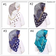 มาใหม่ล่าสุดTudung Bawal Hijabผ้าคลุมไหล่ซาติน90X90ซม.M90445