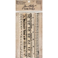 Tim Holtz Idea-Ology Wooden Ruler Pieces 5/Pkg (For Mixed Media, vintage projects)