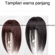 CS027 Wig RambutWig Set Wanita Rambut Pendek Rambut Asli Tak Terlihat
