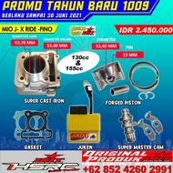 PAKET Bore UP RACING BRT MIO J Soul GT X RIDE 115 Injeksi Block Cylinder 58.50mm Boring Silinder Kem