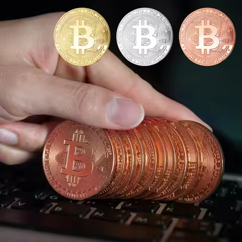 1PCS Creative Souvenir Gold Plated Bitcoin Coin Collectible Great Gift Bit Coin Art Collection Physi