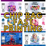Chip Bag (SIZE A5) / Custom & Design For Chip Bag / Goodies Bag (Tanpa isi dalam)