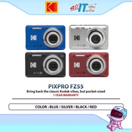 KODAK PIXPRO FZ55 Compact Digital Camera with 16MP Sensor, 5X Optical Zoom, 1080p Video & Rechargeab