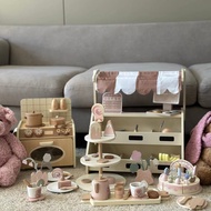 Wooden Children's Mini Supermarket Sales Counter Vegetable Stall Sales Stall Set Pretend Play Conven