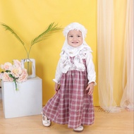 Baju Anak DONITA - dress bayi gamis baby gaun pesta kotak