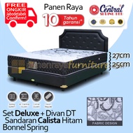 Spring Bed Central Deluxe Abu Calista Oscar Hitam 120x200