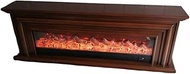 Water Vapor Electric Fireplace Electric Fireplace Set Chimneypiece W200cm Wooden Mantel Plus Burner Artificial LED Optical Flame Decoration Fake Fireplace (Color : Brown, Size : With heater) Warm as