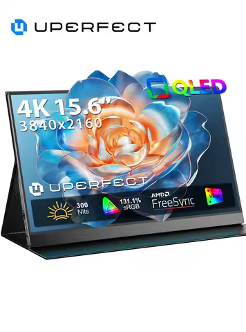 UPERFECT UPlays QLED Portable Monitor 15.6" 4K UHD IPS Second Screen For Laptop PC Mac HUAWEI LG Pho