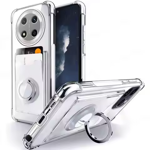 Card Slot Clear Phone Case for Honor X9C Smart X8C X7C X9B X9A X7B X8 X6 90 70 Magic 7 Lite Shockpro