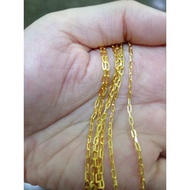 Au750 Gold necklace/18K gold necklace 0 wide chain/Adjustable pull-out heart necklace/Au750项链18K金0字宽