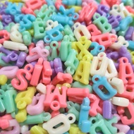 Pastel Milk Letters Sold Per Pound 1 Pound 450gram and Half Pound 225gram Alphabet Beads Material Mi