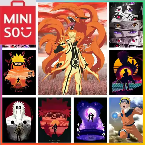 MINISO Naruto Anime Diamond Painting Cross Stitch Kit 5D DIY Art Mosaic Embroidery Square Element Pi