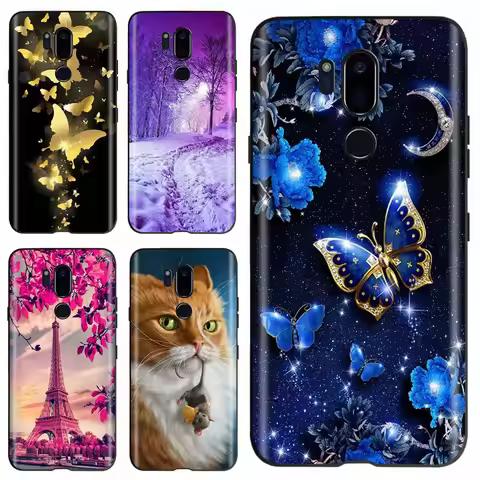 For LG G7 ThinQ Case G710 LM-G710 Cute Cat Butterfly Shockproof Soft Silicone Phone Case For LG G7 T
